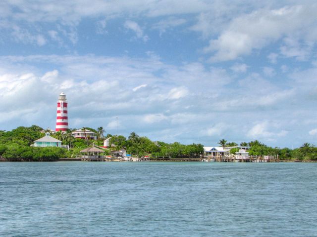The classic skyline of Hope Town Harbour