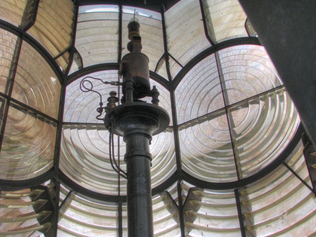 The guts of the kerosene-powered, manually operated lighthouse