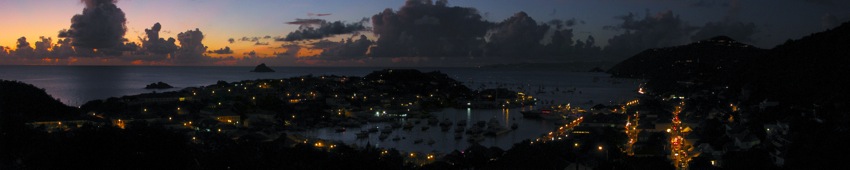 Port de Gustavia at dusk