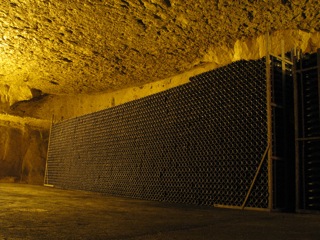 Some of the 7.5 million (!) bottles of wine stored at Bailly