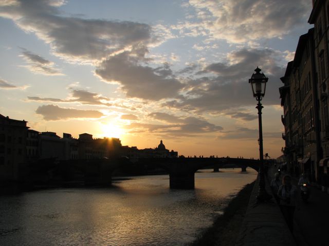 Sunset over the Arno