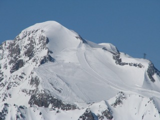 The glacier atop Tignes