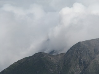 Upper slopes of the volcano
