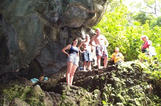 Group at Waianapanapa Cave