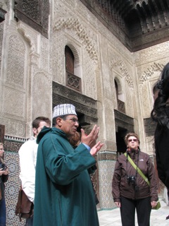 Mohammed explains the Bou Inania Madrasa
