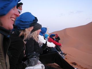 Waiting for sunrise on the dunes
