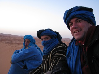 Kent with two Berber tribesmen