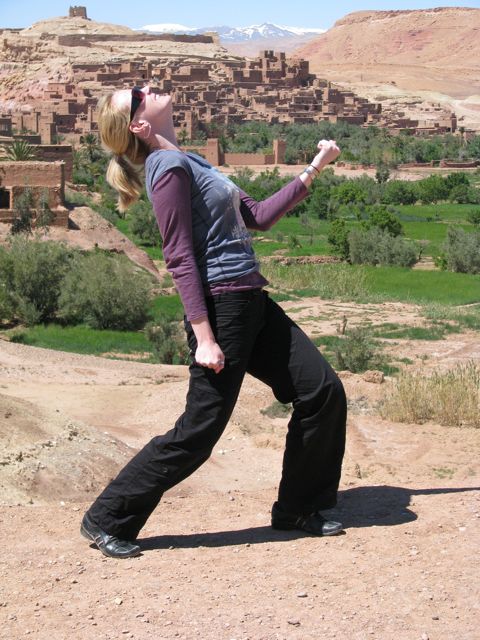 Jen, rocking the Kasbah (pic by Jan)