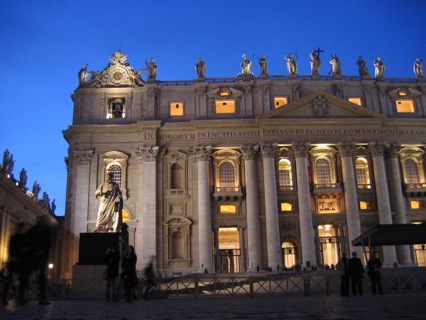 St. Peter's at dusk
