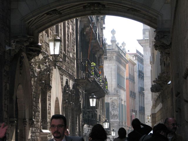 Main street in the Gothic quarter