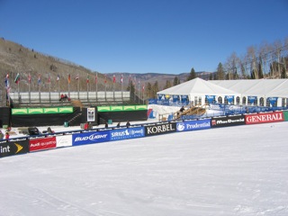 The racer's-eye view of the finish area