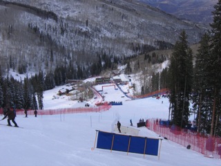 Our course maintenance spot on the slalom run