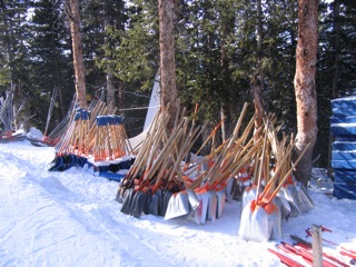 Lots and lots of shovels, rakes, fence, etc.