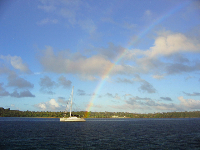 Rainbow off Kapa Island