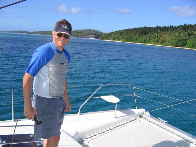 Mango Mike anchoring at Kenutu Island