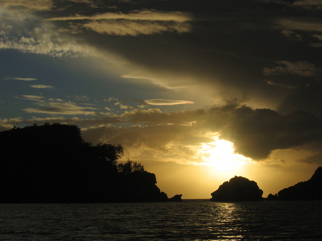 Sunset from Hunga Lagoon